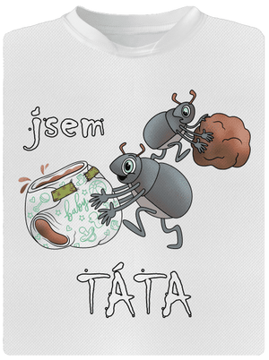 Jsem táta a máma pánské sportovní tričko White