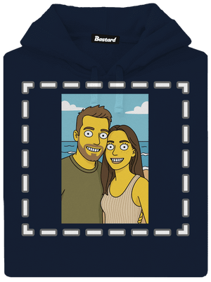 Simpsonovi z vlastní fotky pánská mikina klokanka Navy