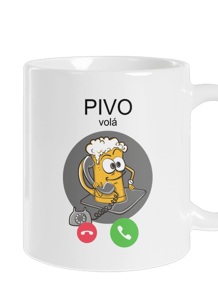 Pivo volá klasický hrnek White
