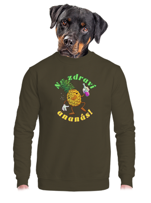 unisex mikina bez kapuce