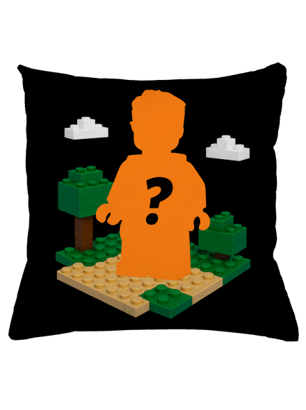 Lego postava z vlastní fotky polštář Black