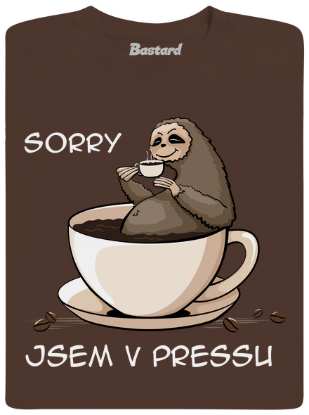 V pressu pánské tričko Brown