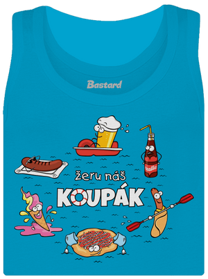 Český koupák dámské tílko klasické Blue Atol