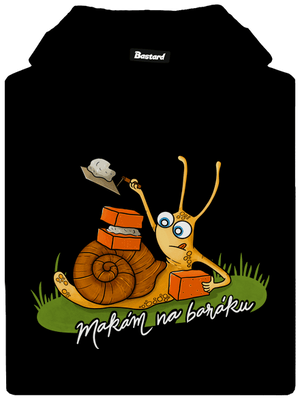Makám na baráku pánská mikina klokanka Black