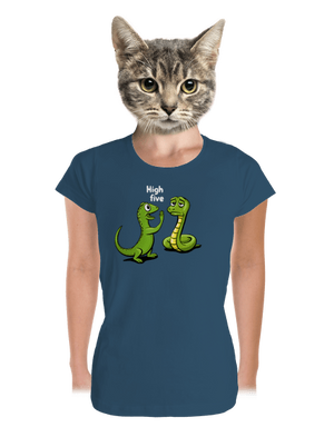 High Five dámské tričko premium Petrol Blue