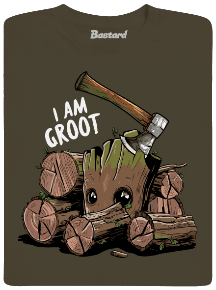 I Am Groot pánské dlouhý rukáv Urban Khaki