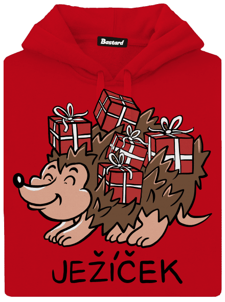 Ježíček pánská mikina klokanka Red