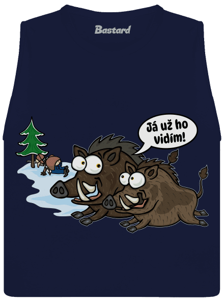 Já už ho vidím dámské tílko volné Navy