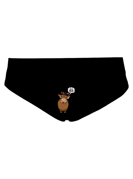 Kráva a bejk dámské kalhotky Black