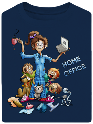 Maminčin home office unisex tričko oversized Midnight Blue