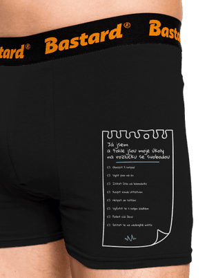 To do list na rozlučku se svobodou a fix boxerky Black