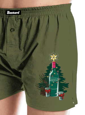 Vánoční borovička pánské trenky Khaki