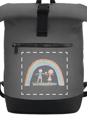 Dětské kresby - nahraj vlastní batoh Grey Marl