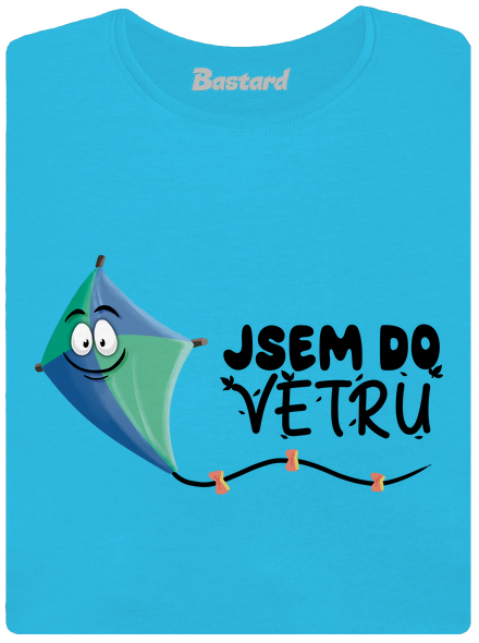 Do větru dámské tričko s lemem Blue Atol