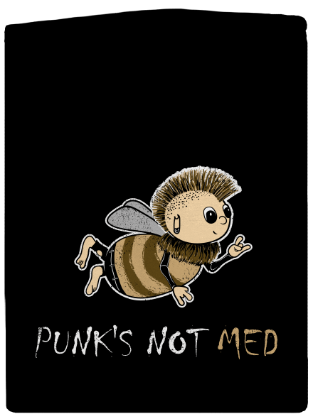 Punks Not Med pánská mikina na zip Black