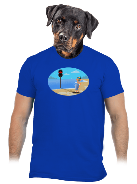 Bezpečné plavání pánské tričko Royal Blue