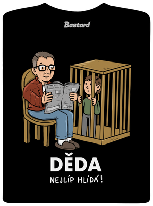 Děda hlídá dětské tričko Black