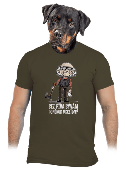 Neklidný bez piva pánské tričko Urban Khaki