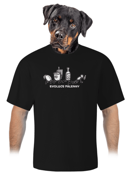 Evoluce pálenky unisex tričko oversized Black