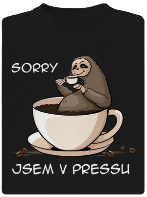 V pressu pánské sportovní tričko Black