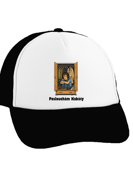 Poslouchám Kabáty kšiltovka truckerka Black cap