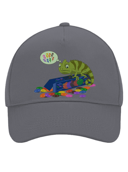 Zmatený chameleon kšiltovka baseballka Graphite grey