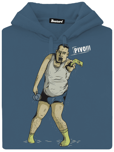 Beer zombie dámská mikina klokanka Denim