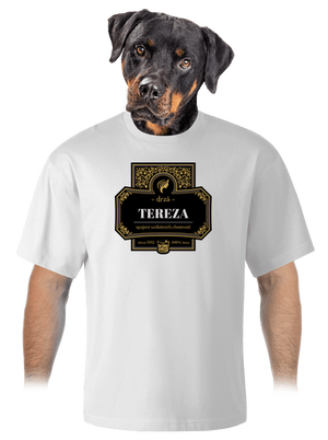 Alkoholová etiketa unisex tričko oversized White