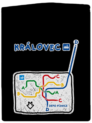 Metro Královec pánská mikina na zip Black