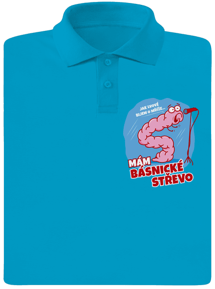Básnické střevo pánská polokošile Blue Atol
