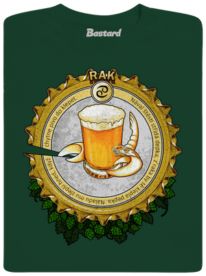 Pivní horoskop: Rak pánské dlouhý rukáv Bottle Green