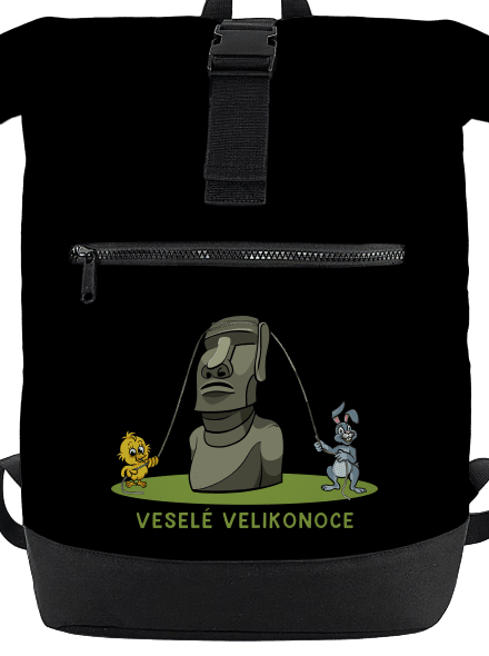 Velikonoční Moai batoh Black