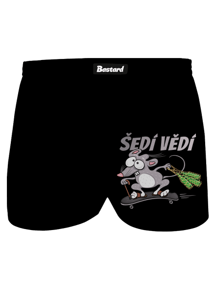 Šedí vědí - myšák pánské trenky Black