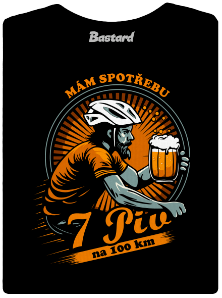 Spotřeba 7 na 100 dámské tričko premium Black