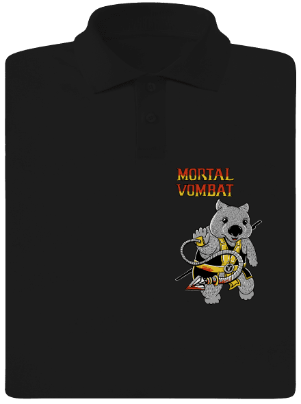 Mortal Vombat pánská polokošile Black