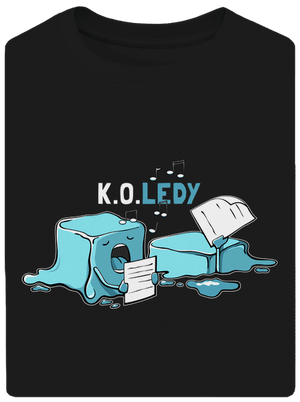 Koledy unisex tričko oversized Black