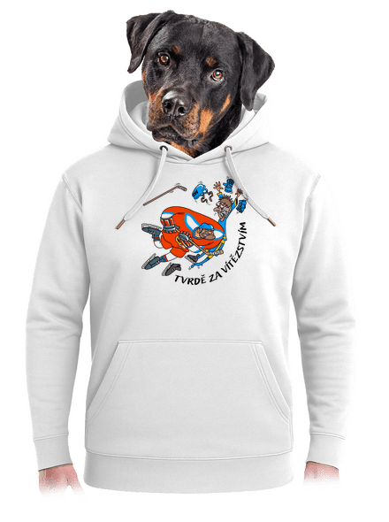 Tvrdě za vítězstvím unisex mikina premium Snowwhite
