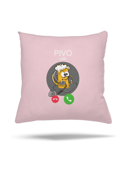 Pivo volá polštář Light Pink