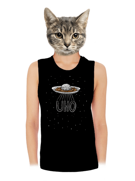 Uho dámské tílko volné Black