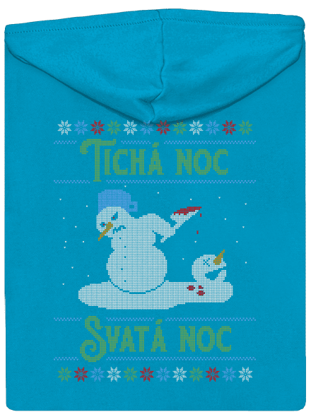 Vánoční koleda dámská mikina na zip Blue Atol