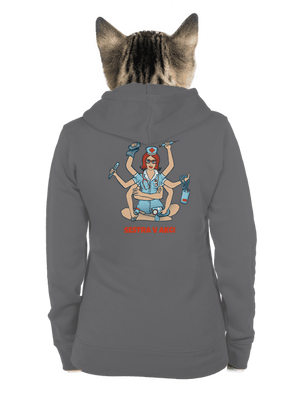 Sestra v akci dámská mikina na zip Steel Gray