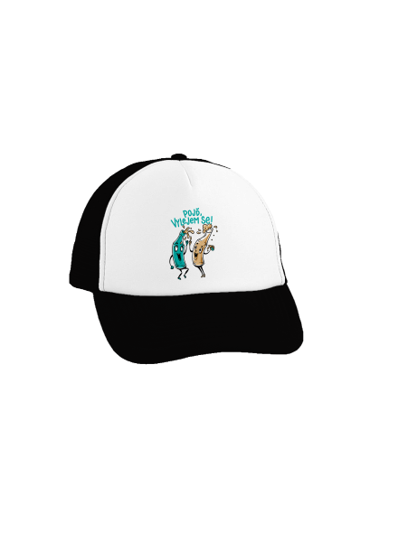 Vylitý kšiltovka truckerka Black cap