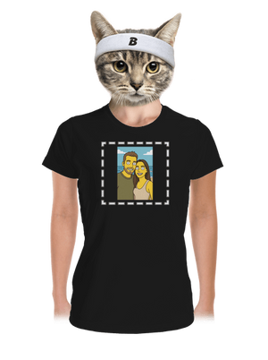 Simpsonovi z vlastní fotky dámské sportovní tričko Black