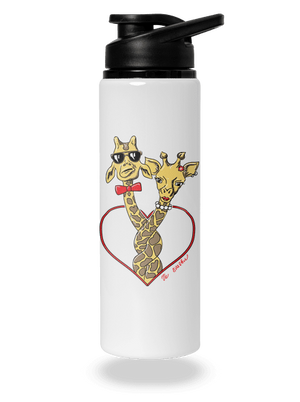 Žirafy ve svazku lahev na vodu White