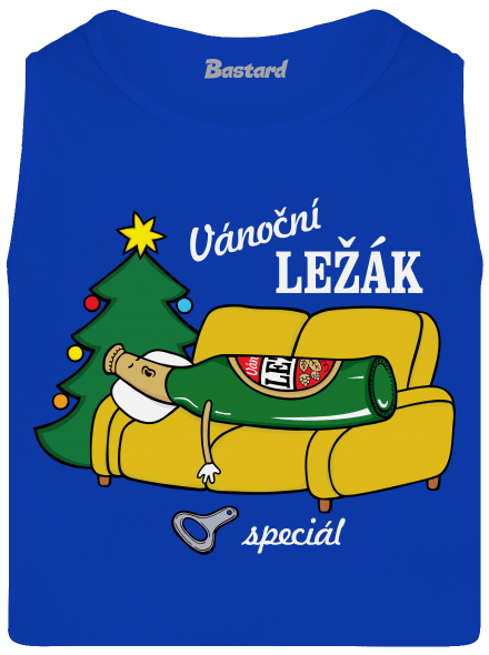 Vánoční ležák pánské tílko Royal Blue