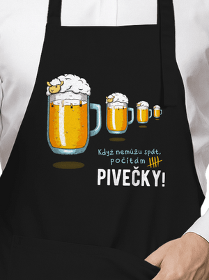 Pivečka zástěra Black