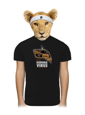 Korunavirus v peněžence dětské sportovní tričko Black