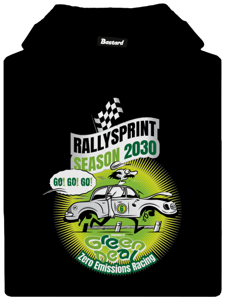 Rallysprint 2030 pánská mikina klokanka Black