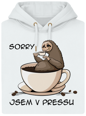 V pressu unisex mikina premium Snowwhite