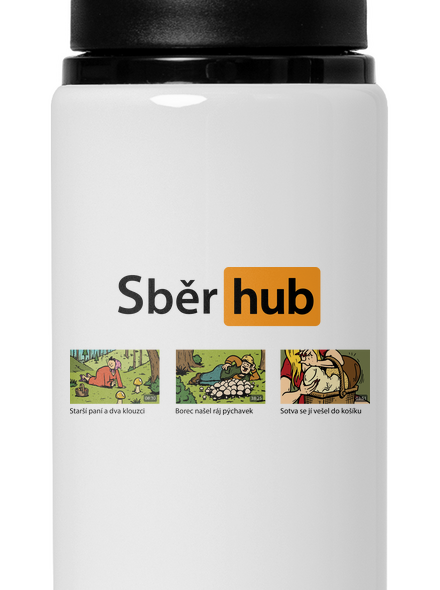 Sběr hub lahev na vodu White